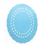 藍(lán)白相間硅膠餐桌墊，防滑隔熱墊子_硅膠廚具